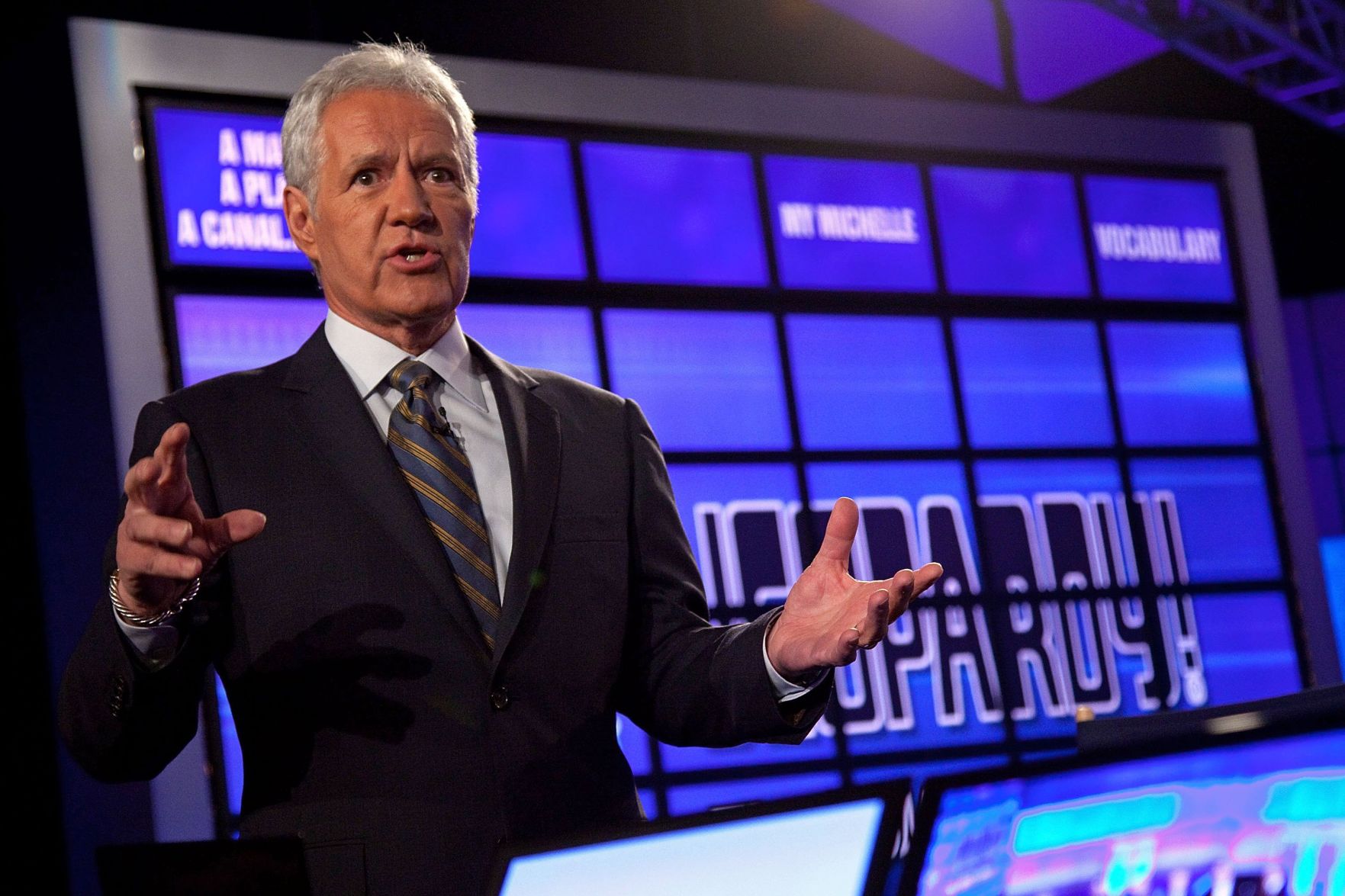 Alex Trebek back at work
